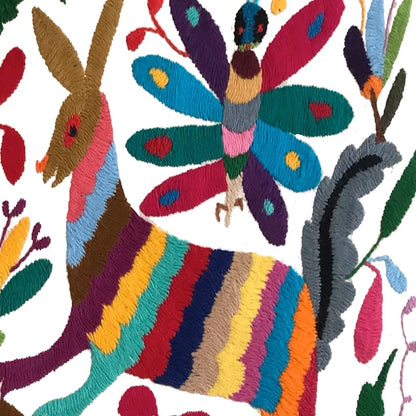 Set of 4 | Mexican Decorative Cushion Covers | Otomi Design Covers | Cotton Linen Fabric | Embroidered | With OR Without Insert-3